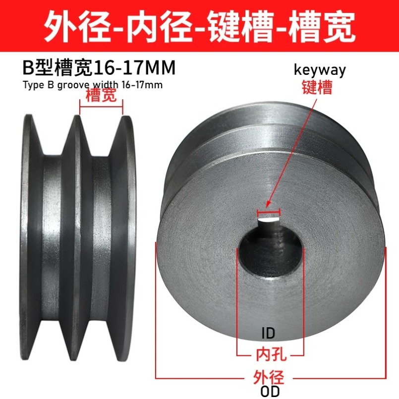 1PC Cast Iron V-Belt pulley B  - Power Tools Band recensione e prezzo