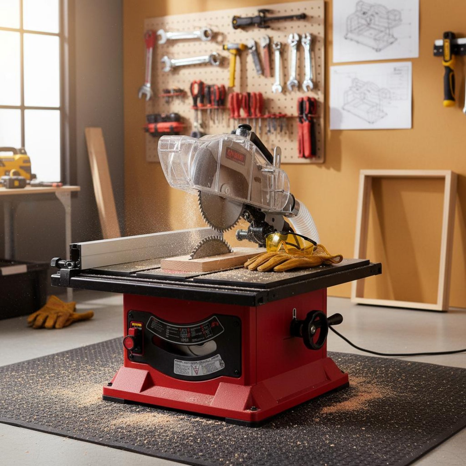 Table Saw Dust Guard Transpare - Power Tools Vacuum recensione e prezzo