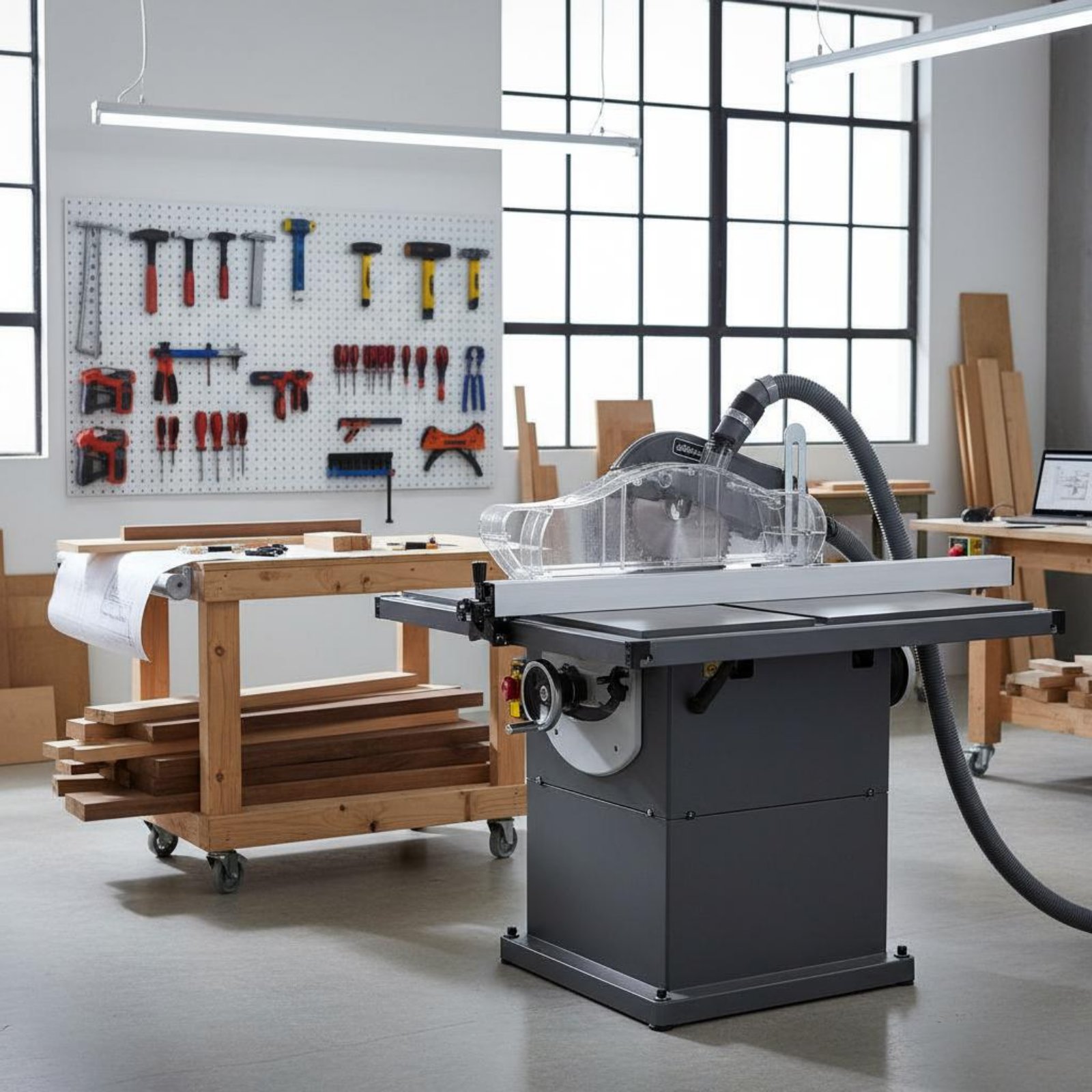 Table Saw Dust Guard Transpare - Power Tools Vacuum recensione e prezzo
